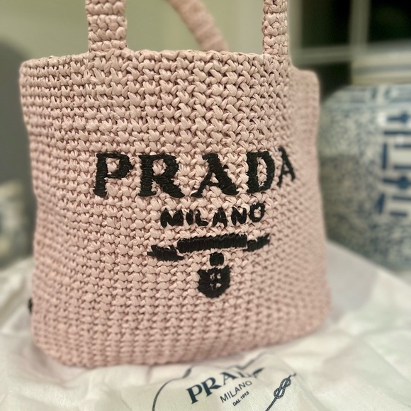Authentic Prada Small Raffia Tote - Picture 3 of 10